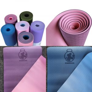 Branded, Non-slip exercise mats